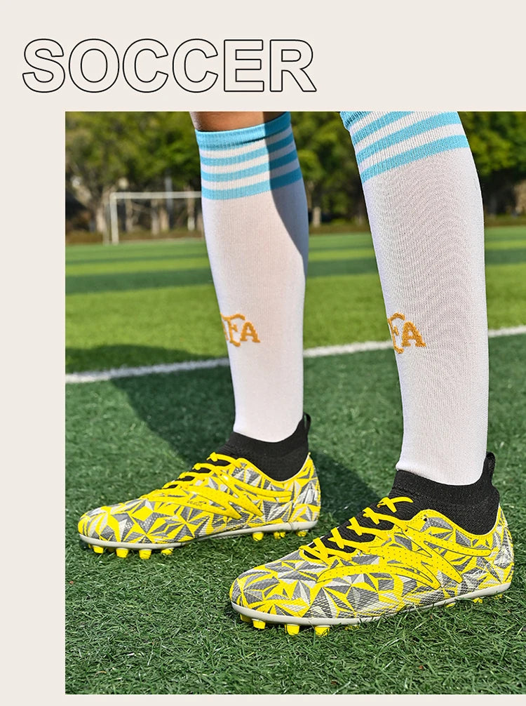 New Men Football Boots Breathable Sport Training Soccer Shoes Cleats Sport Outdoor TF Futsal Match Turf Grass Drop Shipping