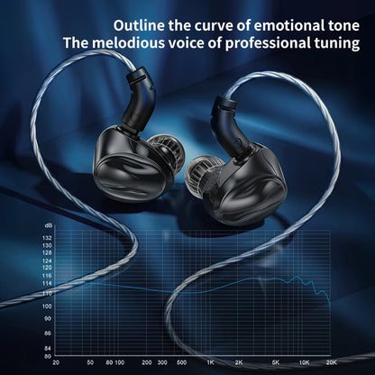 TRN Dolphin headphone10mm dual magnetic circuit dynamic driver Liquid metal Earphone