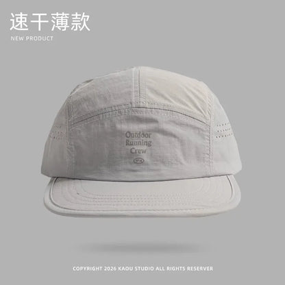Outdoor Camping Sunscreen Quick-drying Color Matching Baseball Caps Women Summer Light and Breathable Retro 5-panel Men's Hat