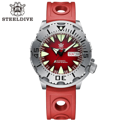 STEELDIVE SD1984 Monster Steel Strap Mechanical Watch NH36 Movt Sapphire Crystal 200M Waterproof Swiss Super Luminous Wristwatch