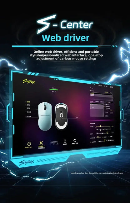 SCYROX V6 neporozna brezžična esports miška 40g 750IPS z 8k sprejemnikom, hitrim odzivom 3950, visoko kakovostjo 8KHz, gaming miška