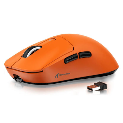 ATTACK SHARK X3 vezeték nélküli gaming egér, 49g ergonomikus PC egér, három üzemmód, PAW3395 26K DPI optikai érzékelő, programozható gombok