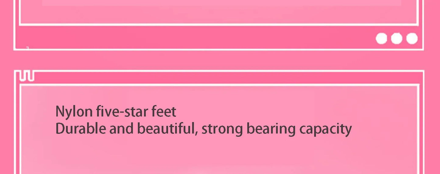 Pink Cartoon Electric Sound Girl Office Chair 360 ° Lift Rotating Home Computer Game Student Learning to Upgrade Latex Cushion