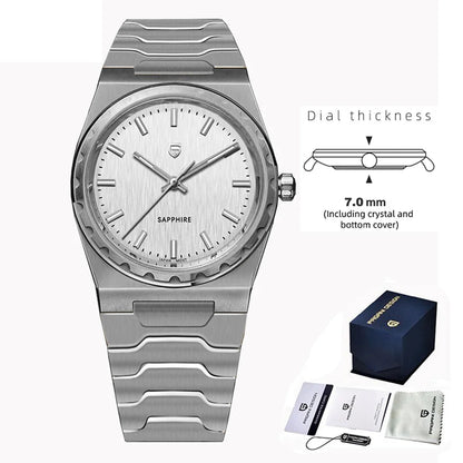 PAGANI DESIGN Men's Quartz Watches Ultra-Thin 7mm Series 222 Sapphire Stainless Steel Waterproof Watches for Man reloj hombre