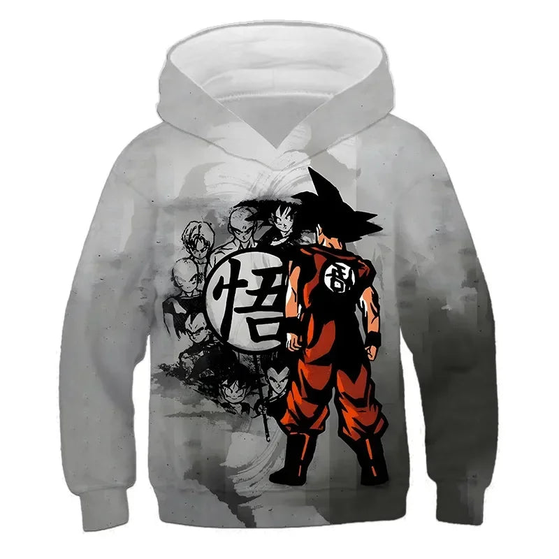 2025 Autumn Cool Dragon Ball Z Kids Boys Sweatshirts Children Casual Boy Hoodies Pullover Anime Dragon Ball Hoodie Hooded Coats