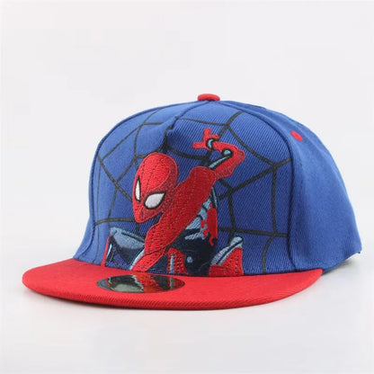 Marvel Spring/Summer New Children's Anime Spider Man Sunscreen Hat Baseball Hat Flat Edge Hip Hop Hat