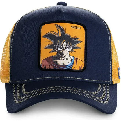 Dragon Ball Son Goku -lippalakki, baseball-lippalakki, kesälippalakki, miesten brodeerattu hip-hop-aurinkolippalakki, säädettävä trucker-lippalakki, verkkokangaslippalakki