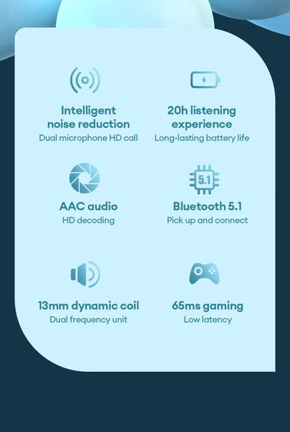 Lenovo LP40 Pro Earburds Wireless Bluetooth HIFI Stereo Sound HD Call Headphones Long Endurance Low Latency Gaming Earphones