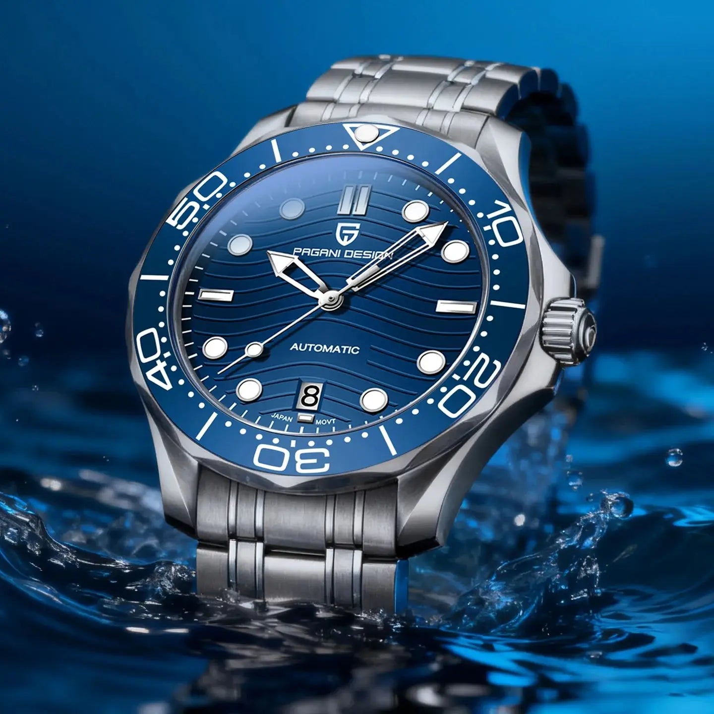 PAGANI DESIGN 2026 New V2 Waves 200M Diving Men's Watches Fashion Luxury Automatic Watch Men AR Sapphire crystal Wrist watch Men
