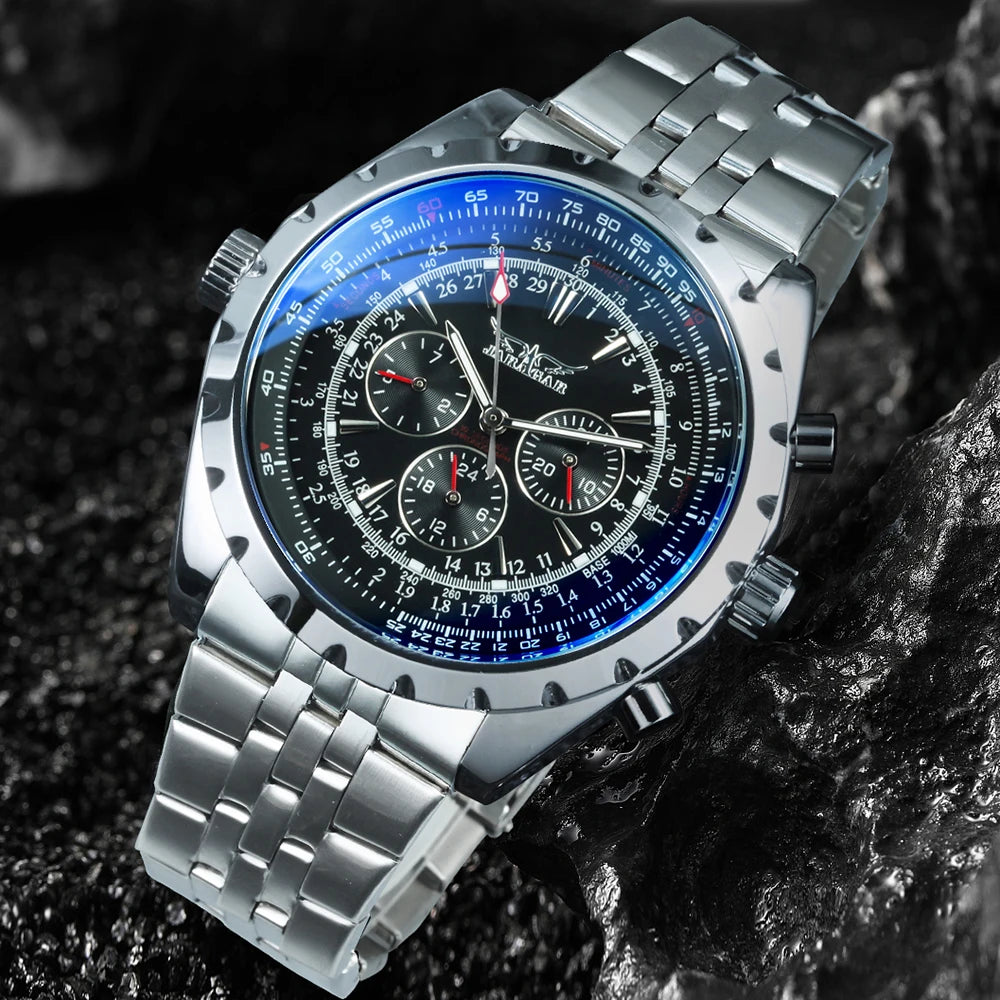 JARAGAR 212 Mechanisch automatisch herenhorloge, modieus, zakelijk, luxe, weekkalender, herenhorloge, premium cadeau, Reloj Hombre