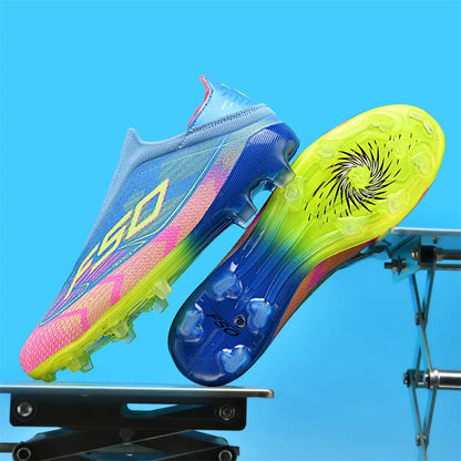 Nouveaux hommes chaussures de Football Match intérieur vente chaude bottes de Football en plein air crampons d'herbe baskets de Futsal montantes antidérapantes de haute qualité