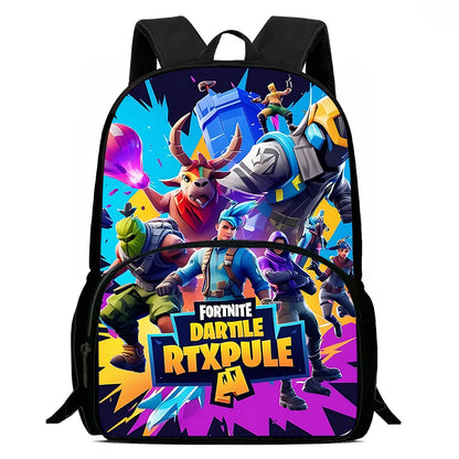 Mochila clásica de Fortnite para niños y niñas, regalo de cumpleaños para estudiantes, bolsa escolar infantil de gran capacidad, mochila de camping duradera
