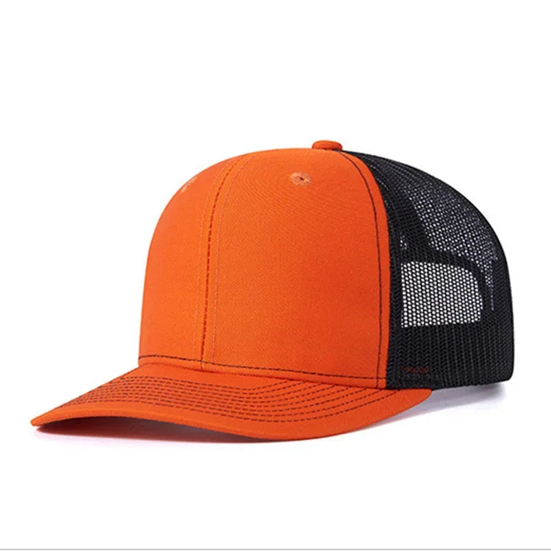 Hot Sale Summer Mesh Baseball Cap Men Women Slight Curved Snapback Trucker Hat Unisex Casual Outdoor Breathable Dad Cap Gorras