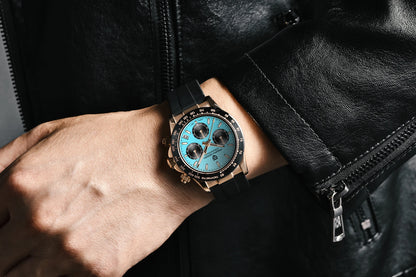 PAGANI DESIGN 1664 Luxury Automatic Mechanical Men's Watch VK63 movement AR Sapphire Crystal Rubber 100m Waterproof Men's Watch