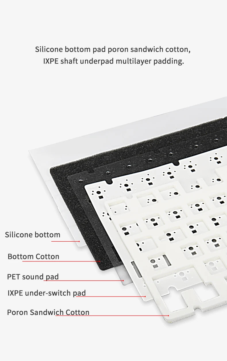 Ajazz AK820 /AK820PRO Gaming Mechanical Keyboard 82 Keys Wired Bluetooth 2.4GHz Wireless Gamer Keyboard Custom Gasket for Laptop