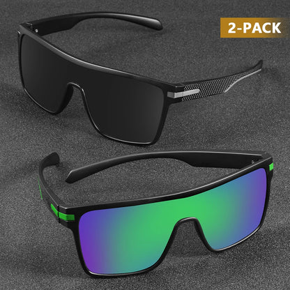 CRIXALIS Fashion Polarized Sunglasses For Men Square Oversized Anti Glare Driver Mirror Sun Glasses Women UV400 Goggles Male