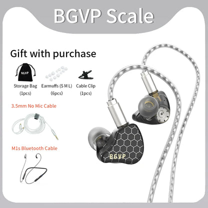 BGVP Scale 2DD In Ear Monitor Earphone 6D Sound Effects Gaming Headset HiFi Wired Headphones Bass Stereo Earpiece Music Earbuds