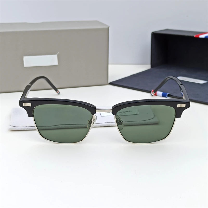 Brand Design Design Men's Polarized Sunglasses Alloy Acetate Square UV400 Sunglass for Women Outdoor Driving Eyewear Shade TB711