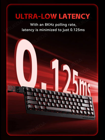 MADLIONS Mad 60he Mad60HE Mad 68HE Teclado mecánico para gaming personalizado con interruptor magnético, cableado, hot swap y tasa de sondeo de 8K
