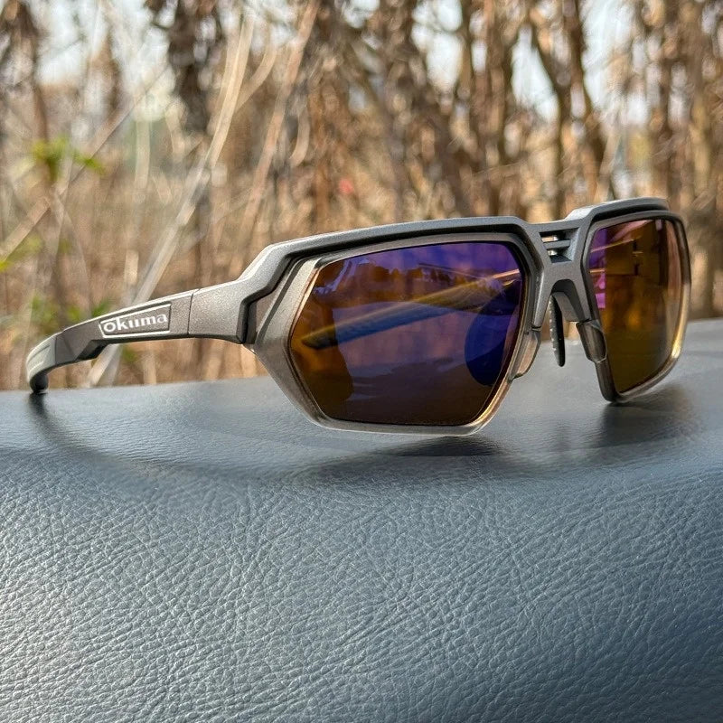 OKUMA New outdoor fishing fishing glasses for UV400 polarization to find fish, suitable for cycling, hiking and mountaineering.