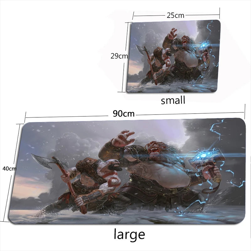 God of War Ragnarok Mouse Pad XXL Mouse Mat Gamer 100X50CM Gaming Accessories Mousepad  Large Keyboard DeskMats Pad for Computer
