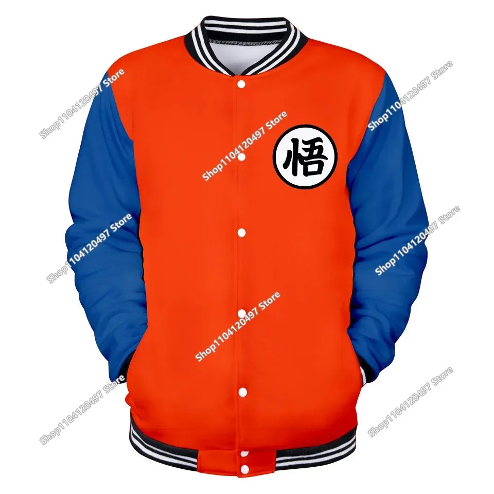 Uniforme de béisbol de estilo urbano de Dragon Ball para hombre, mujer y niños; disfraces de Son Goku para adultos; chaquetas; abrigos de primavera y otoño; cárdigans; sudaderas; regalo