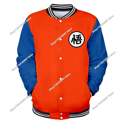 Uniforme de béisbol de estilo urbano de Dragon Ball para hombre, mujer y niños; disfraces de Son Goku para adultos; chaquetas; abrigos de primavera y otoño; cárdigans; sudaderas; regalo
