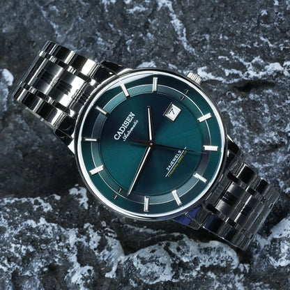 CADISEN Ultra-thin Mechanical Wriswatch Japan MIYOTA 9015 Top Brand Luxury Single-dome Sapphire Crystal  Automatic Watch Man