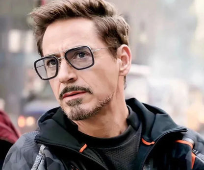 Sun Glasses Fashion Square frame Tony Stark Style Women Sunglasses Men Square Brand Design Sun Glasses Oculos Retro Male Iron