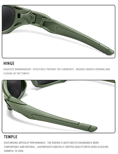 3-PACK Trendy Outdoor Tactics Sports Sunglasses Men and Women Cycling Glasses Driving Camping Travel Colorful Goggles