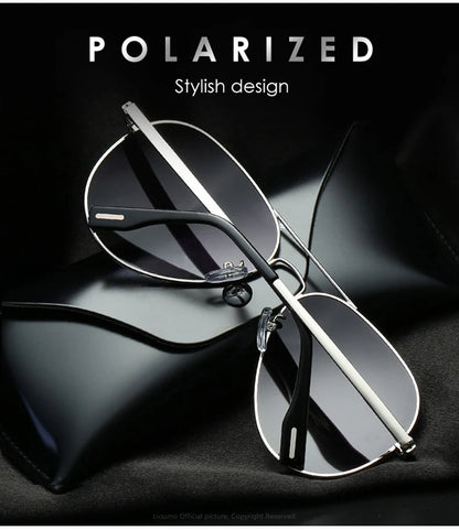 LIOUMO Top Quality Aviation Sunglasses Men Polarized Driving Glasses Women Fashion Pilot Goggles Anti-Glare lentes de sol hombre