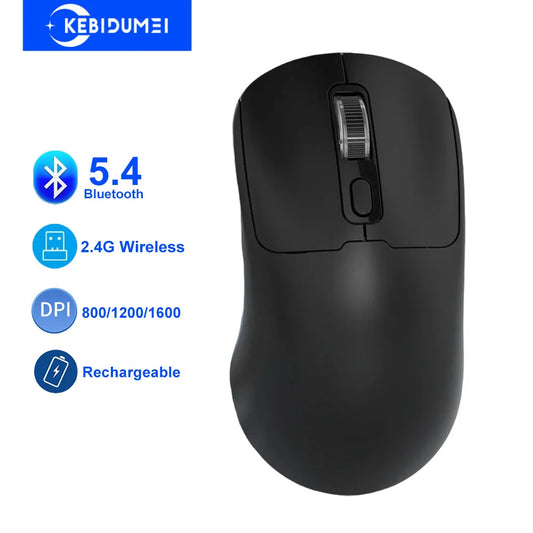 Bluetooth 5.4 Wireless Mouse Dual Mode Rechargeable Silent Gaming Mouse, 2.4G Bluetooth Wireless Mouse for PC, Laptop, MacBook & Desktop