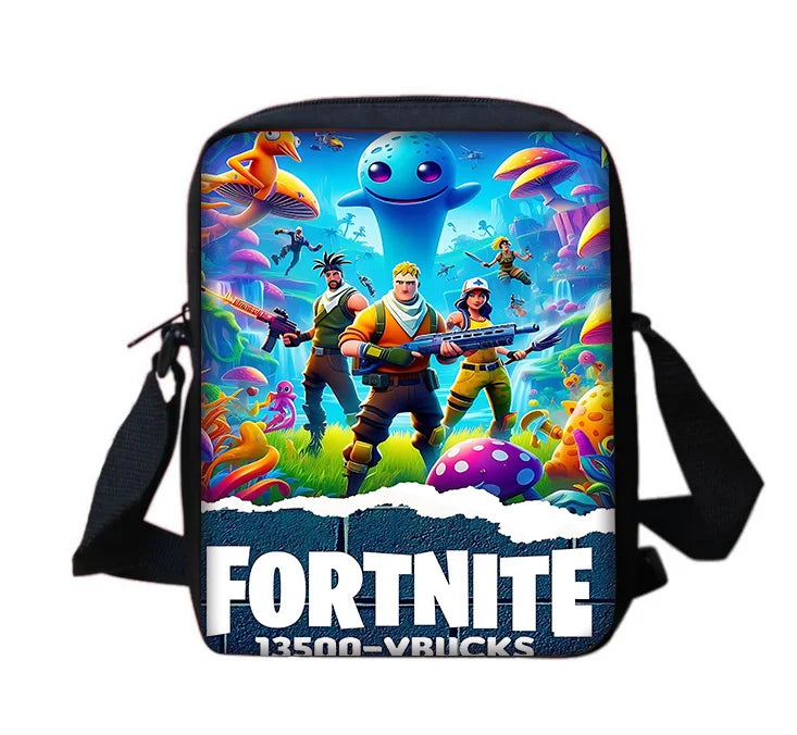 New Game FortniteS Child School Backpack With Shoulder Bag Pencil Bags School Bags for Boys Girls Best Gift