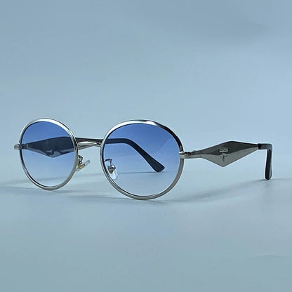 Metal Frame Round Punk Photochromic Sunglasses Women 2026 Luxury Brand Designer Steampunk Oval Sun Glasses Outdoor Eyewear Shade