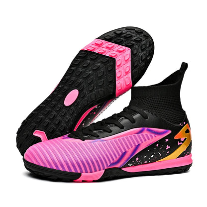 Chaussures de football pour hommes, crampons longs FG / crampons courts TF, antidérapantes, pour terrain naturel et synthétique, entraînement