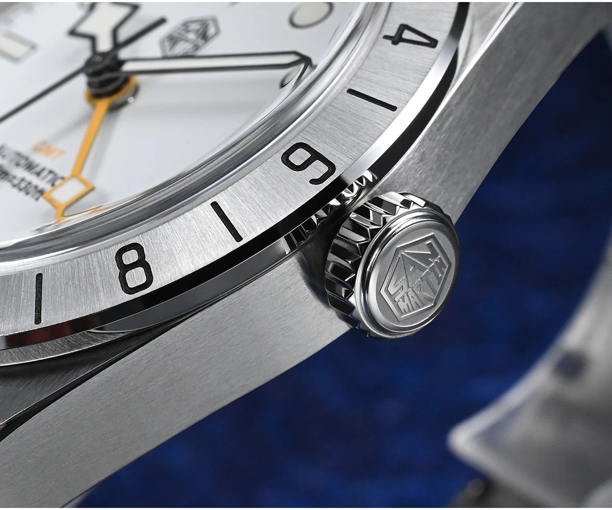 San Martin New 39mm NH34 BB GMT Automatic Mechanical Watch Sport Watch Sapphire Luminous Waterproof 100m for Men Relogio SN0054
