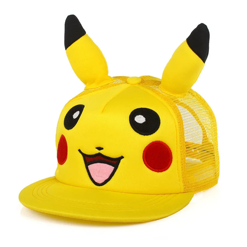 Fashion Pokemon Baseball Cap Anime Adjustable Cosplay Hat Kawaii Hip Hop Hat Cartoon Adult Children Hats Toy Charm Birthday Gift