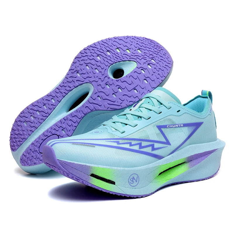 Scarpe da running uomo e donna Chunta con piastra in carbonio, ideali per maratona, sportive, traspiranti, leggere e confortevoli