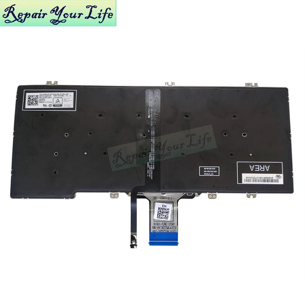 FJD8V Swedish Spanish Latin Backlit keyboard for Dell Latitude 7380 7389 7390 7280 7290 5280 5290 CN-0FJD8V 030FVP 0F0DFG New