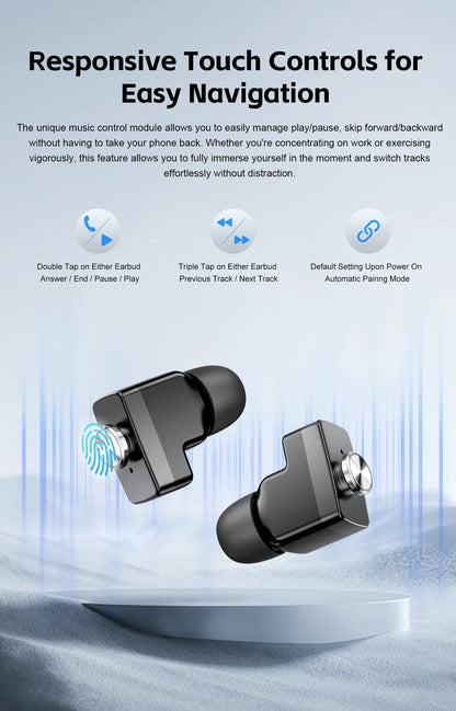2026 New Smart Watch 2 in 1 With Earphone Smartwatch Bluetooth Call Men Watch Track Heart Rate Monitor Play Music SmartWatch