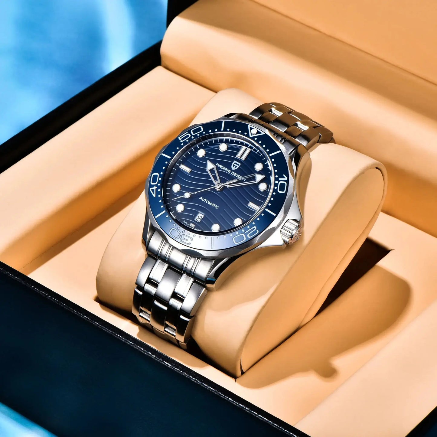 PAGANI DESIGN 2026 New V2 Waves 200M Diving Men's Watches Fashion Luxury Automatic Watch Men AR Sapphire crystal Wrist watch Men