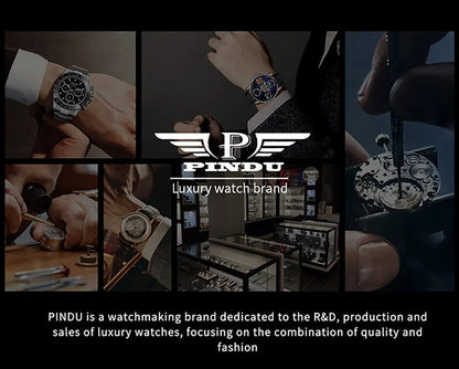 2025 PINDU Design Men Wristwatches Top Brand Luxury Robot Astronaut Space Series Watch Men Sapphire Luminous Waterproof Watches