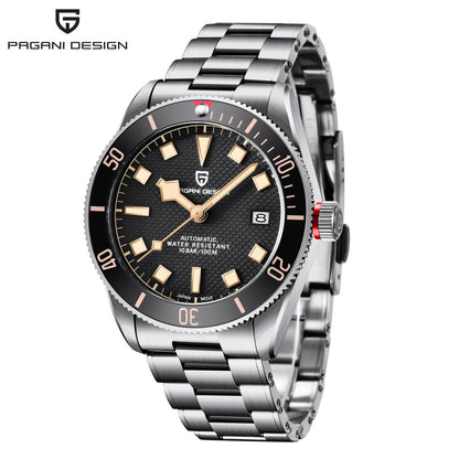 PAGANI DESIGN BB58 Steel Men's Mechancial Wrist Watches Luxury Automtaic Watch For Men AR Sapphire mirror Sport Waterproof Watch