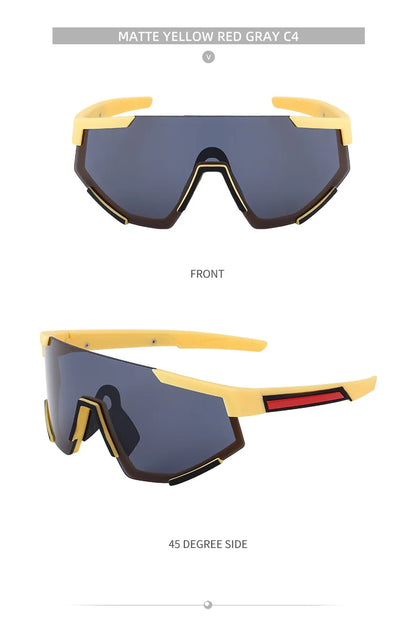 Sports Once-piece Shield Sunglasses Women Men 2026 Luxury Brand Designer Outdoor Cycling Steampunk Sun Glasses For Male Eyewear