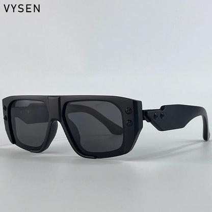 Polarized Steampunk Square Sunglasses Men 2026 Luxury Brand Punk Big Frame Driving Sun Glasses Fashion Eyewear For Male Shades