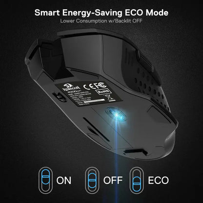 Redragon M656 Gainer Ασύρματο Gaming Ποντίκι, 4000 DPI 2.4Ghz Ασύρματο Ποντίκι Gamer με 5 Επίπεδα DPI, 7 Κουμπιά Macro, Κόκκινος Φωτισμός LED
