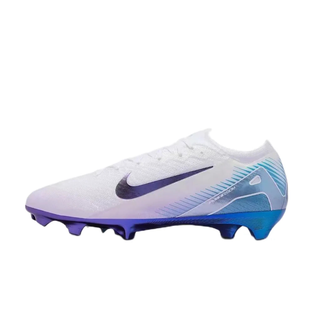 Pánske futbalové kopačky Nike Mercurial Vapor 16 Elite LV8 FG – mäkké, pohodlné, na prírodný trávnik, biele/modré HV4887-100