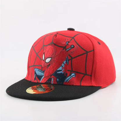 Marvel Spring/Summer New Children's Anime Spider Man Sunscreen Hat Baseball Hat Flat Edge Hip Hop Hat