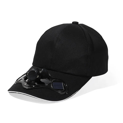 Novelty Fan Cooling Baseball Hat Solar Outdoor Sport Cap Summer Camping Hiking Travel Hat For Women Men