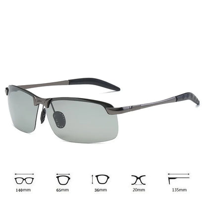 Men Photochromic Polarized Sunglasses Driving Fishing Chameleon Glasses Change Color Sun Glasses Day Night Vision Eyewear